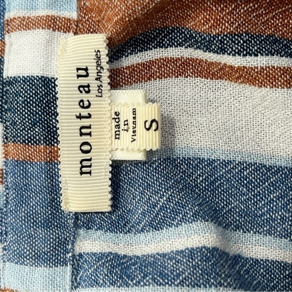 MONTEAU Sleeveless Linen Blend Dress EUC - Picture 6 of 11